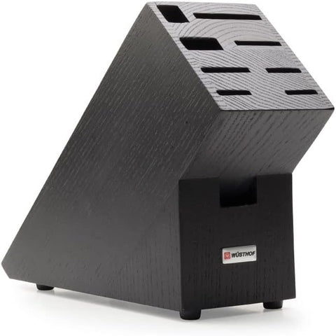 Wusthof Knife Storage 9-Slot Euro Knife Block, Black Ash, Narrow