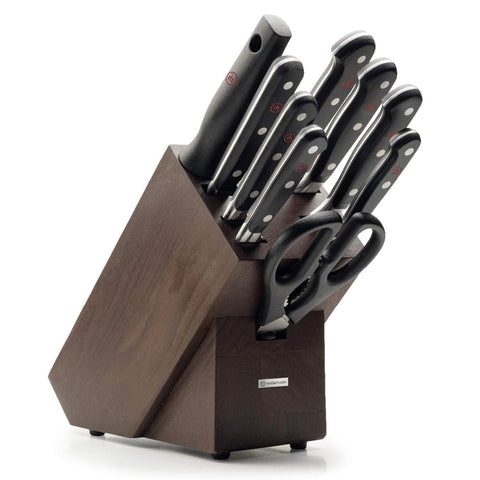Wusthof Classic Ten Piece Block Set, Choco Ash Wood