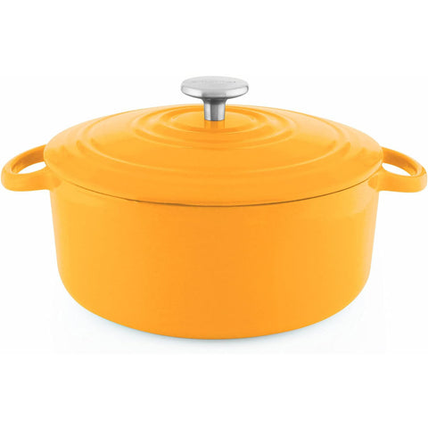 Chantal 5 qt. Round Cast Iron Dutch Oven - Marigold