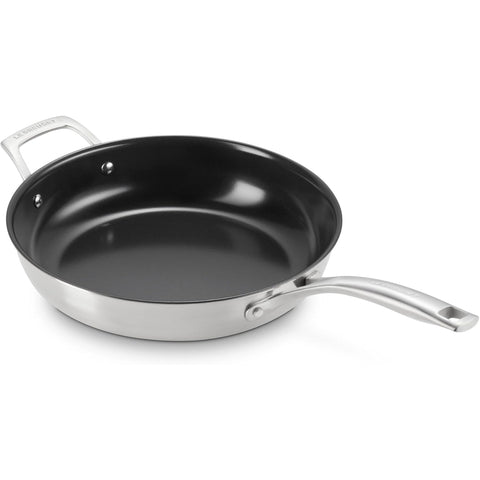 Le Creuset 11" Essential Stainless Steel Non-Stick Shallow Round Frying Pan