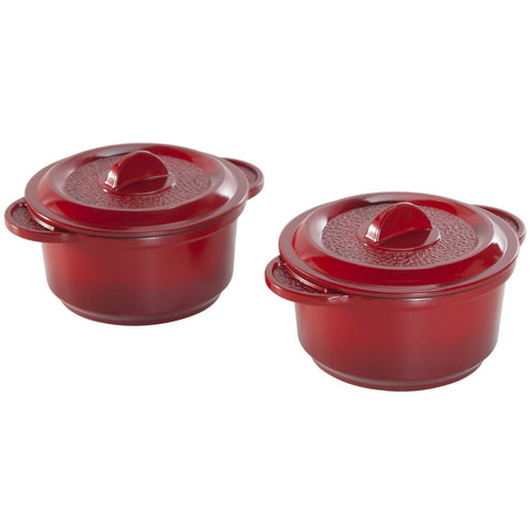 Nordic Ware 2-Piece12oz Mini Cocottes, Cranberry