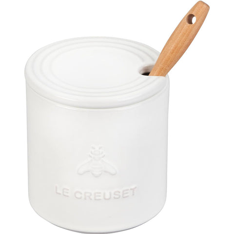 Le Creuset 14 oz. Signature Honey Pot w/ Dipper - White