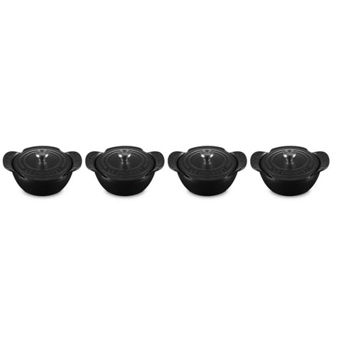 Le Creuset Gourmand Collection 0.3 QT Mini Cocotte with Lid, Set of 4