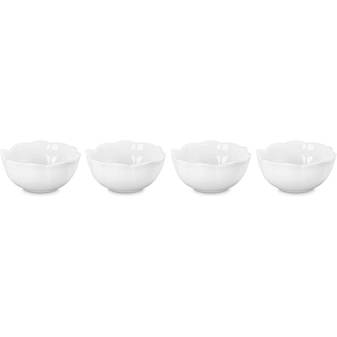 Le Creuset S/4 Petal Mini Bowls, White