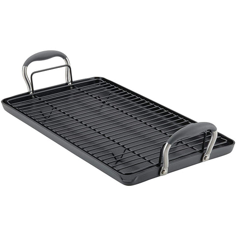 GO-TO GRIDDLE: 10-inch x 18-inch griddle spans over two standard burners for big one-pan meals