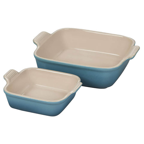 Le Creuset Heritage Set of 2 Square Dishes - Caribbean