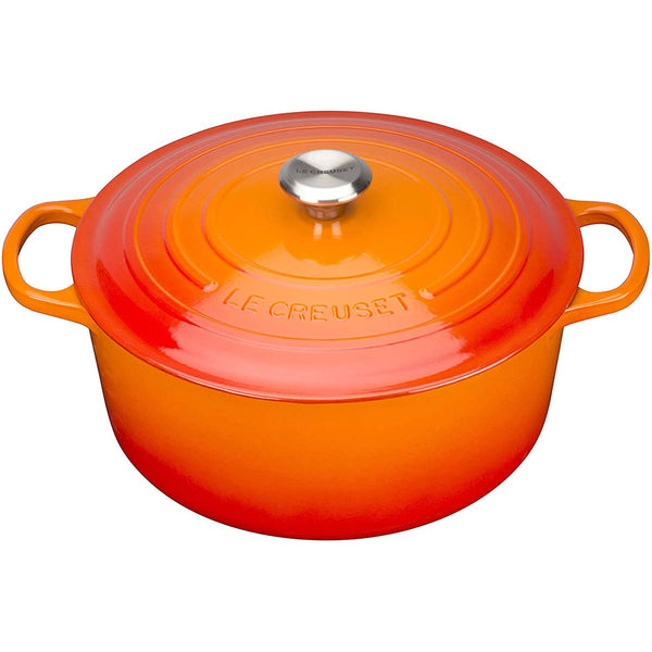 Flame Orange 10-Piece Signature Cookware Set with Stainless Steel Knobs, Le Creuset