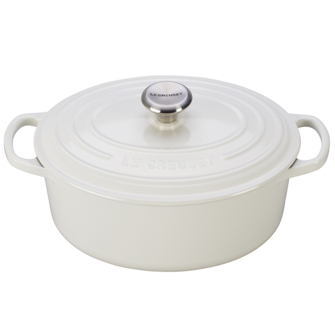 LE CREUSET 2¾-QUART OVAL DUTCH OVEN - WHITE