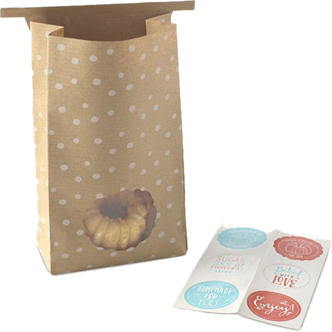 NORDIC WARE GIFT BAGS & STICKERS - 6 COUNTS