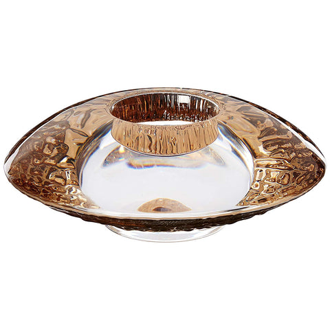 Orrefors Discus Votive, Gold