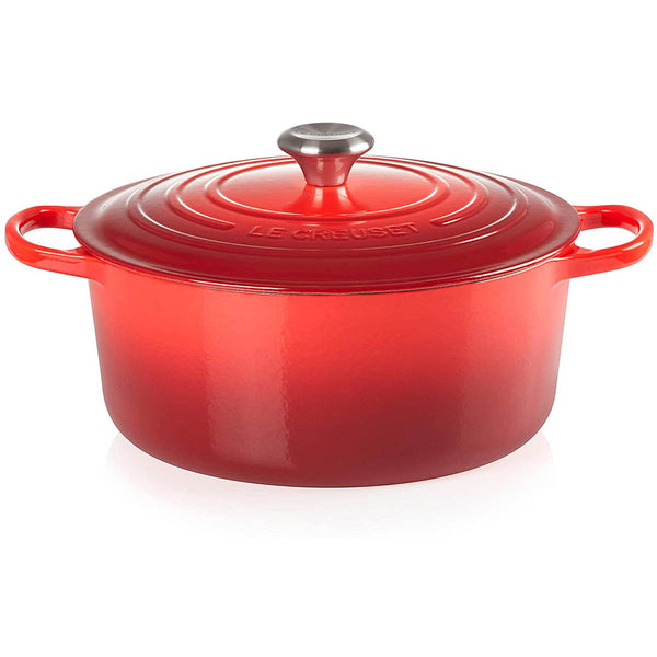 Le Creuset 13 1/4 Qt. Signature Round Dutch Oven w/Stainless Steel Kno –  Chef's Arsenal