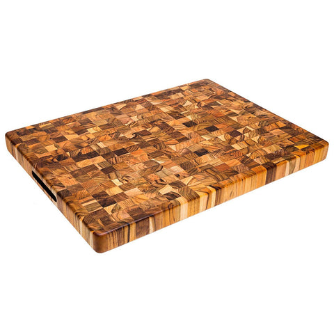 Teakhaus Cutting Board - Rectangle Butcher Block With Hand Grip ( 20 x 15 x 1.5 in.) - By Teakhaus