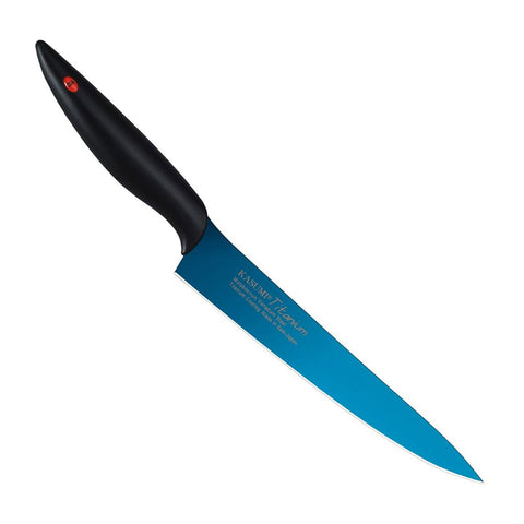Chroma Kasumi Titanium-Coated 7 3/4" Carving Knife, Blue
