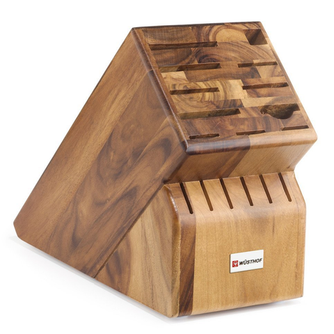 WUSTHOF 17-SLOT ACACIA KNIFE STORAGE BLOCK