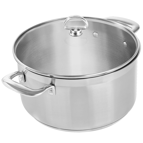 CHANTAL INDUCTION 21 STEEL 6-QUART CASSEROLE WITH GLASS LID