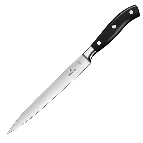 Victorinox Fillet, Forged, 8" Straight, Flexible Blade, Black
