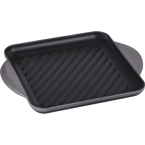 Le Creuset Enamaled Cast Iron Square Grill, 9.5", Oyster