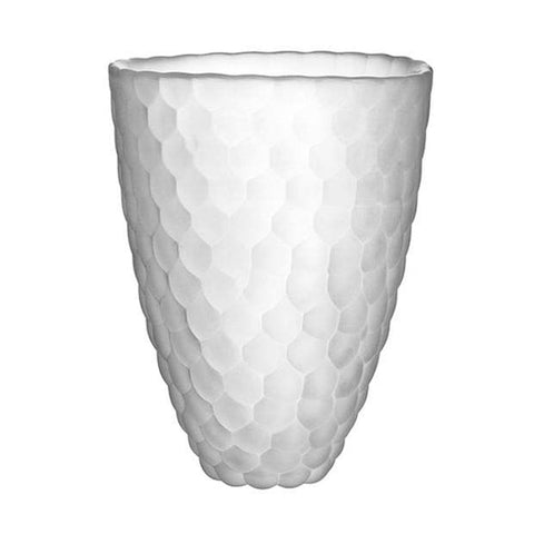Orrefors Raspberry 8.25" Frost Crystal Vase