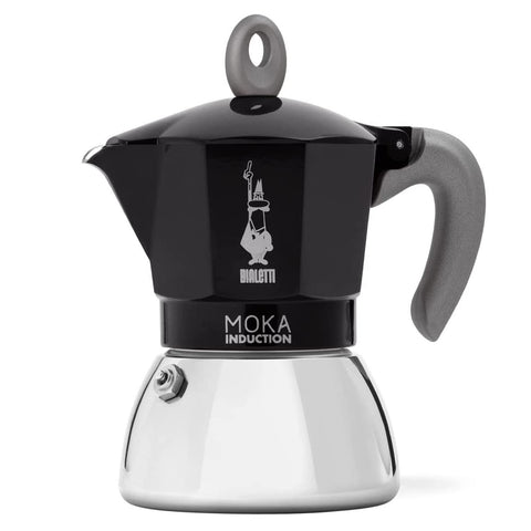 Bialetti - Moka Induction, Moka Pot, Suitable for all Types of Hobs, 6 Cups Espresso (7.9 Oz Espresso), Black