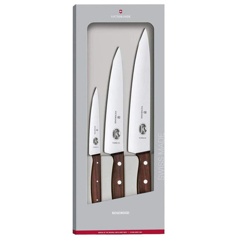 Victorinox Sets, 3-Piece Carving Set (5" Utility, 7.5" Carving, 8.5" Carving), Wood