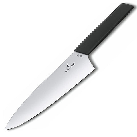Victorinox Chef's, Swiss Modern, 8" Blade, Black