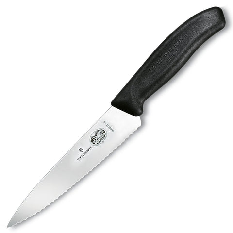 Victorinox Swiss Classic 6-Inch Wide Utility Knife, Serrated