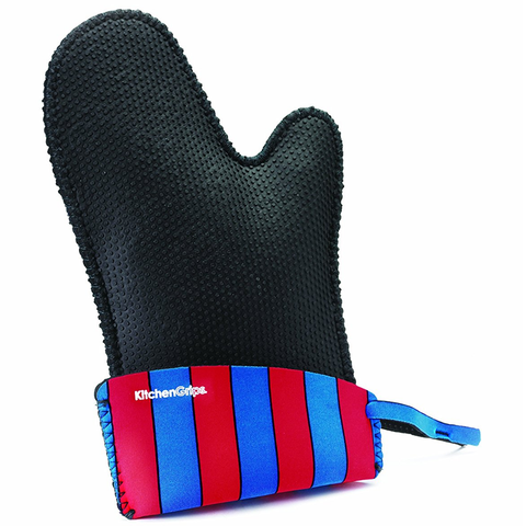 KITCHENGRIPS FITTED SINGLE MITT, EXTENDABLE CUFF - CIRCUS