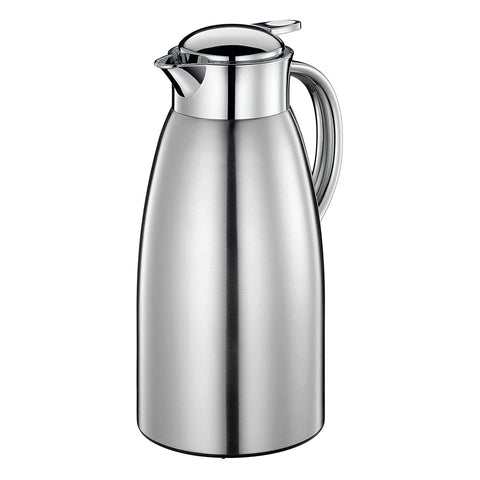 Cilio Triest 51 Ounce Double Wall Insulated Beverage Server, Brushed Stainless