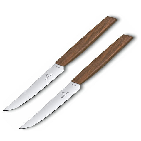 Victorinox Swiss Modern 2-Piece 5" Steak Knife Set - Walnut Wood