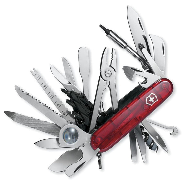 Victorinox Swiss Army Multi-Tool, SwissChamp XLT Pocket Knife, Ruby,91