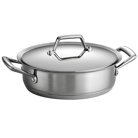 Tramontina Covered Casserole Stainless Steel Tri-Ply Base 3 Qt, 80101/003DS