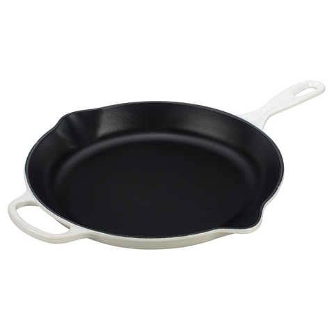 LE CREUSET 11.75'' SIGNATURE SKILLET - WHITE