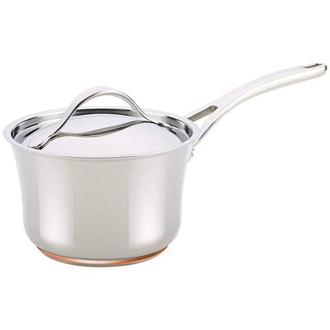 Anolon Nouvelle Copper Stainless Steel Saucepan with Lid