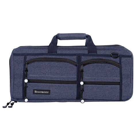 Messermeister 18 Pocket Denim Chef's Knife Storage Case/Luggage - Blue