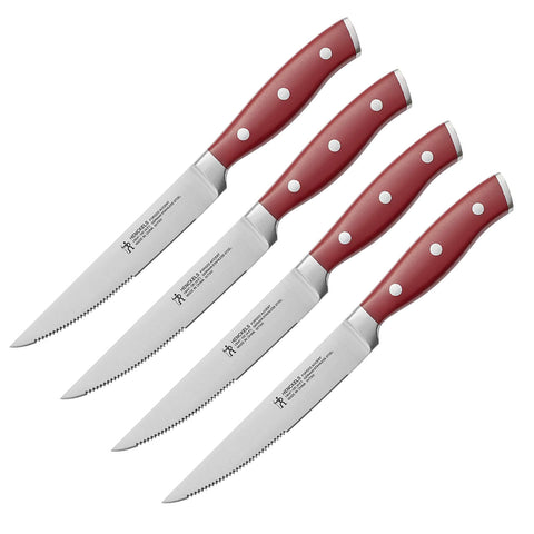 J. A. Henckels International Forged Accent 4-pc Steak Knife Set - Red