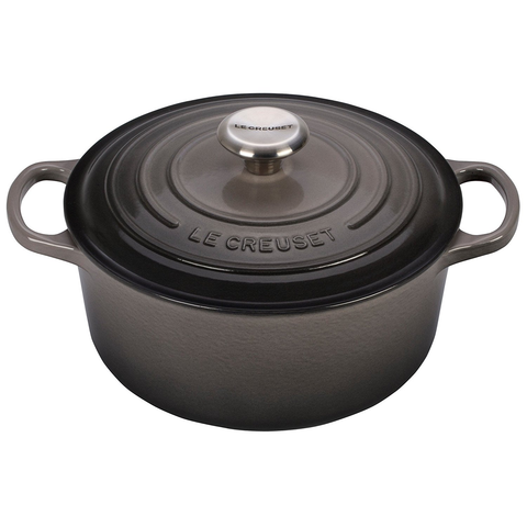 LE CREUSET 5.5-QUART ROUND DUTCH OVEN - OYSTER