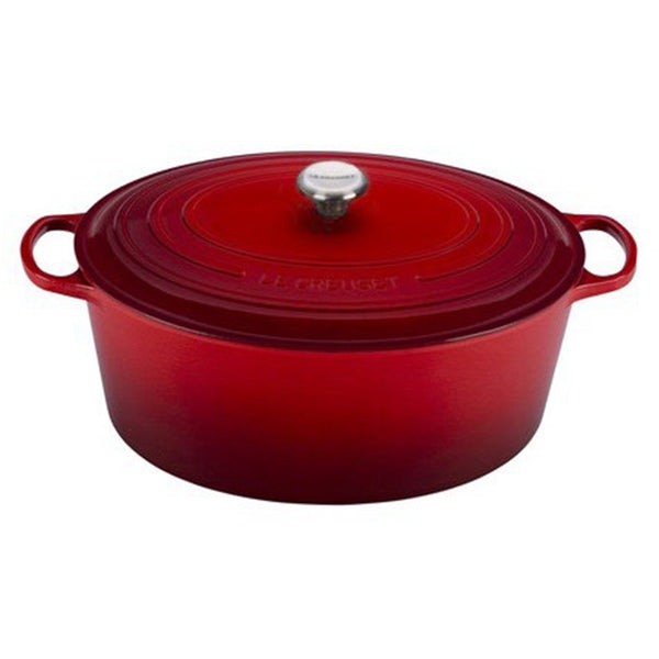  Le Creuset Enameled Cast-Iron 15-1/2-Quart Oval French Oven,  Cherry: Dutch Ovens: Home & Kitchen