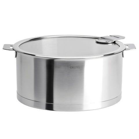 Cristel Strate 7-Quart Stew Pan with Glass Lid