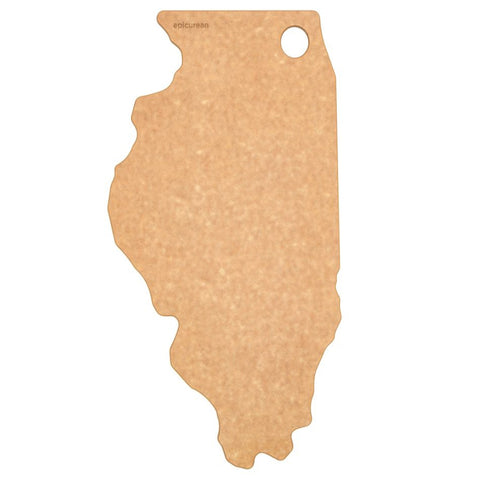 EPICUREAN STATE SHAPES 15" × 9" CUTTING BOARD - ILLINOIS