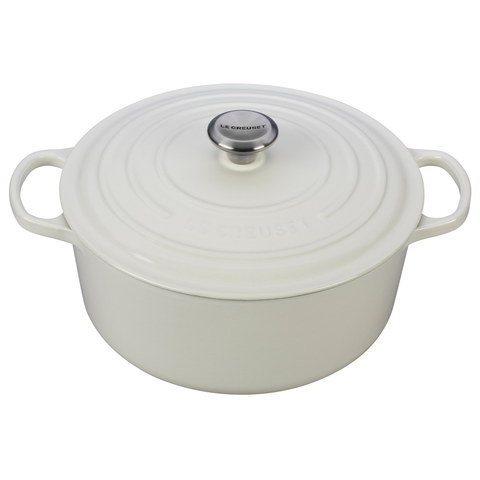 LE CREUSET 7.25-QUART ROUND DUTCH OVEN - WHITE