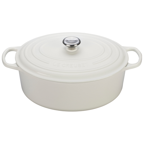 LE CREUSET 9.5-QUART OVAL DUTCH OVEN - WHITE