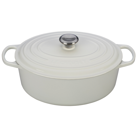 LE CREUSET 6.75-QUART OVAL DUTCH OVEN - WHITE