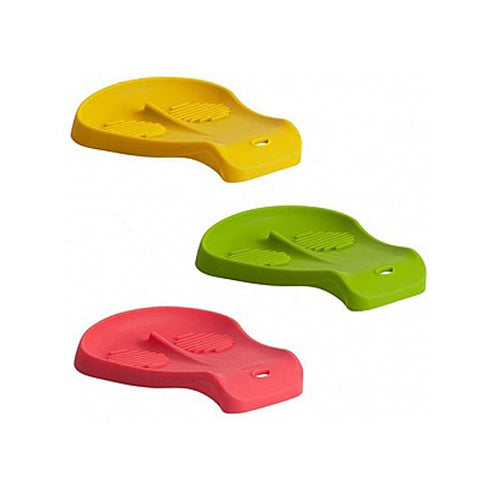 Trudeau Dual Double Silicone Spoon Rest - Assorted Color Sold Randomly