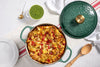 Roasted Red Pepper and Crab Strata with Parsley Pesto