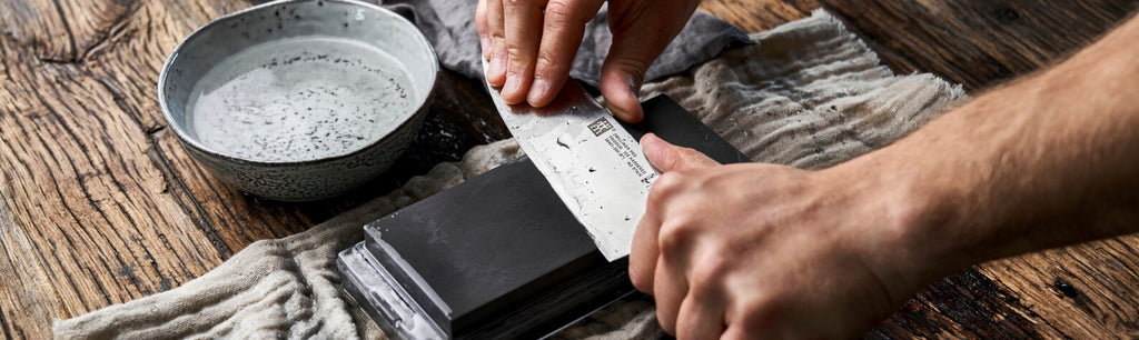 SHARPENING WITH A SHARPENING STONE
