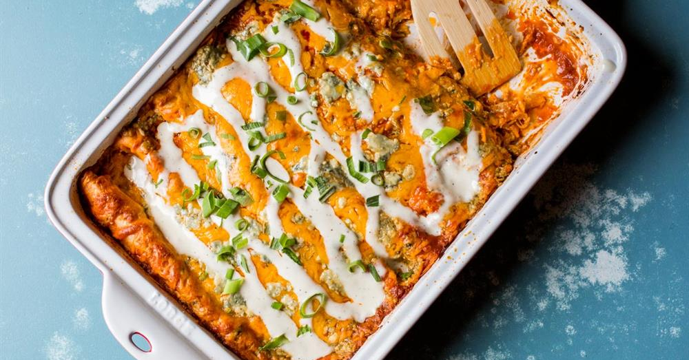 BUFFALO CHICKEN ENCHILADAS