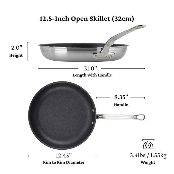 Hestan ProBond TITUM 12.5" Open Skillet with TITUM™ NS