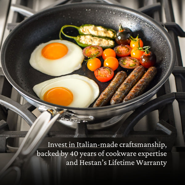 Hestan ProBond TITUM 10-Piece TITUM™ NS Set:  8.5" & 11" Open Skillets, 1.5qt & 3.0qt Covered Saucepans, 3.5qt Covered Sauté w/helper handle, 8.0qt Covered Stockpot