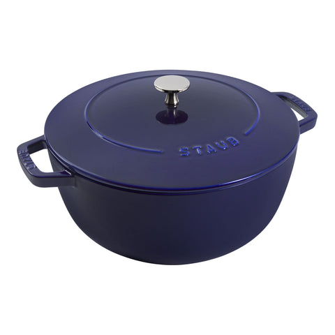 Staub Cast Iron - Specialty Shaped Dutch Ovens 5qt Essential French Oven - Dark Blue