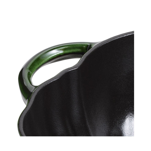 Staub Cast Iron 3.5-qt Pumpkin Dutch Oven - Basil w/ Stainless Stem